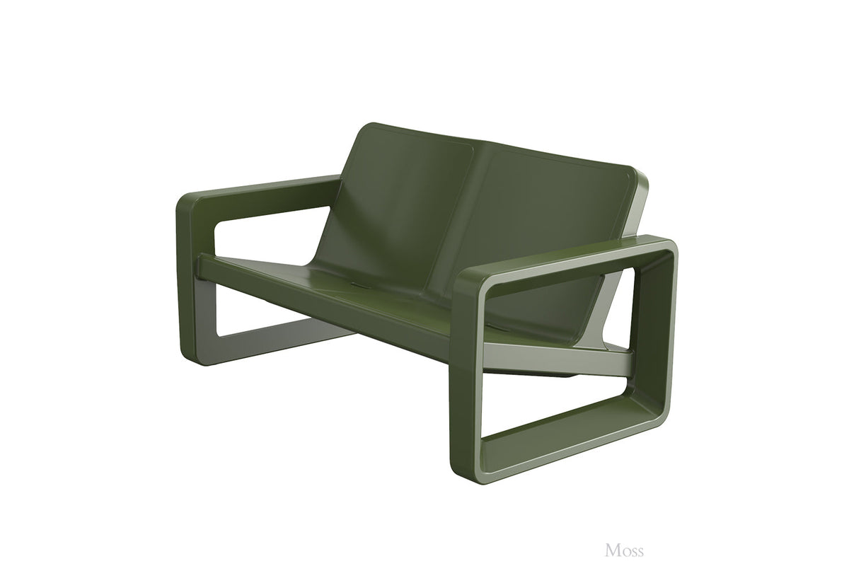 Deck Outdoor Loveseat, arm and corner detail