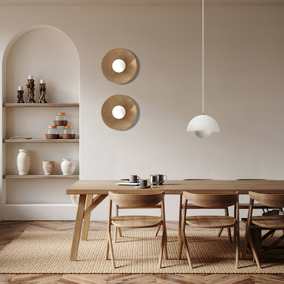 Duo Dome Pendant Light, canopy and mount detail