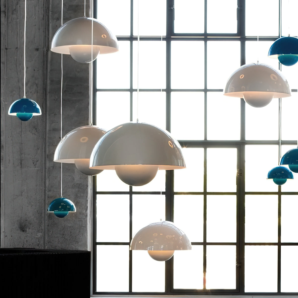 Duo Dome Pendant Light, finish close up