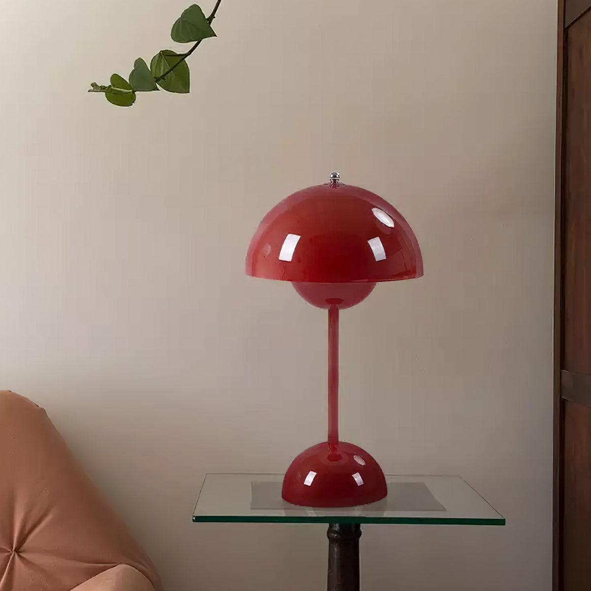 Duo Dome Portable Table Lamp, second shade interior detail
