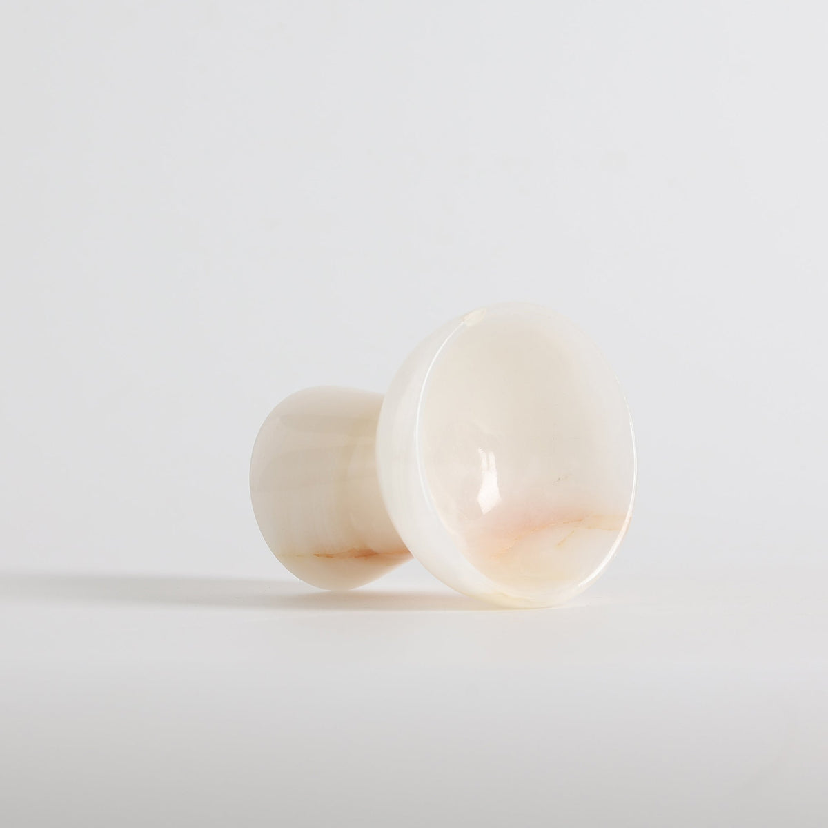 Elysian Onyx Goblet Votive, second styled on a console