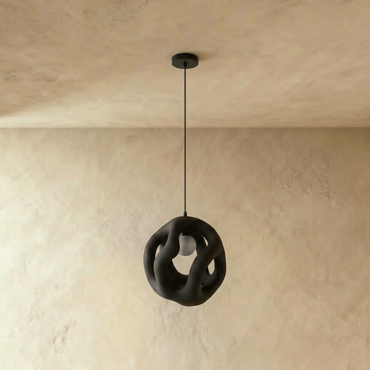 Entwine Metal Pendant Light, shade and diffuser detail