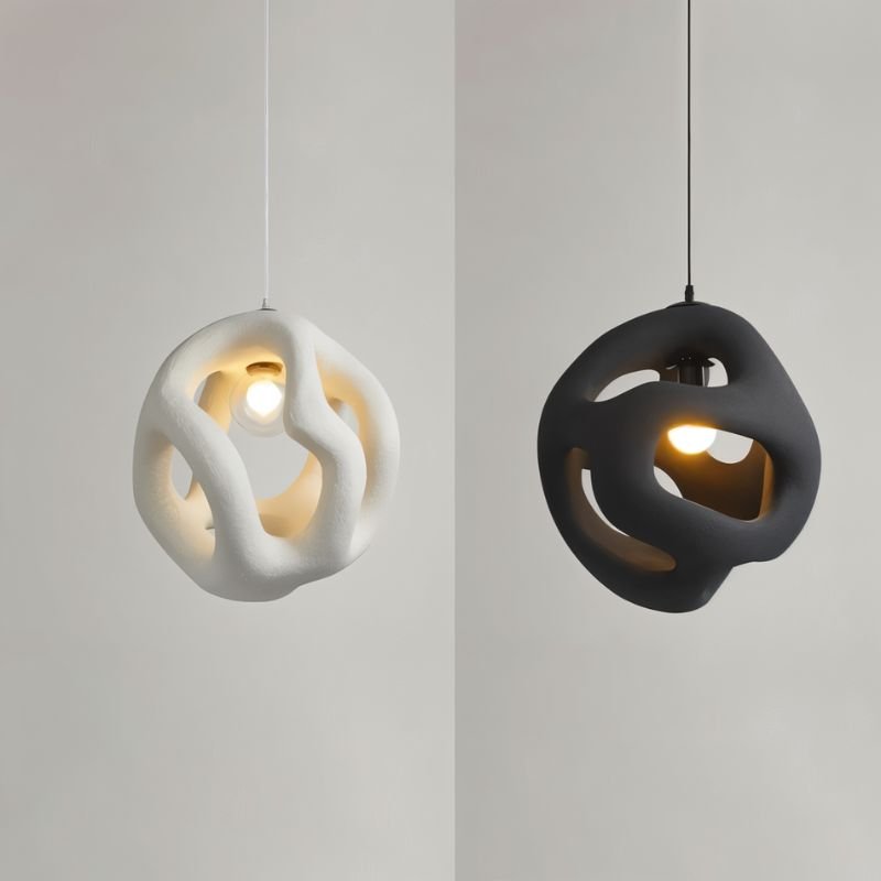Entwine Metal Pendant Light, cord and ceiling canopy detail