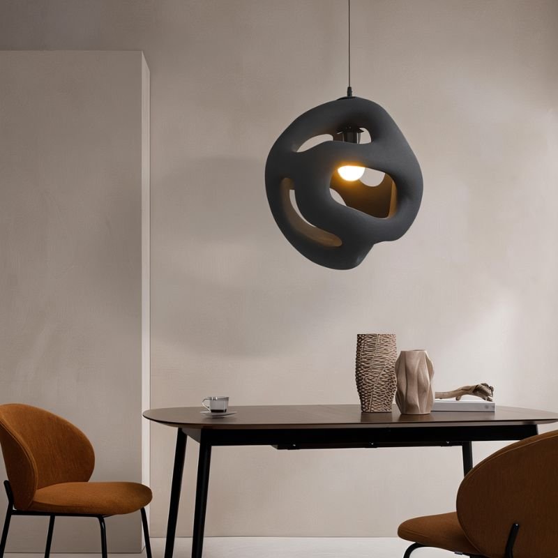 Entwine Metal Pendant Light, unlit profile view