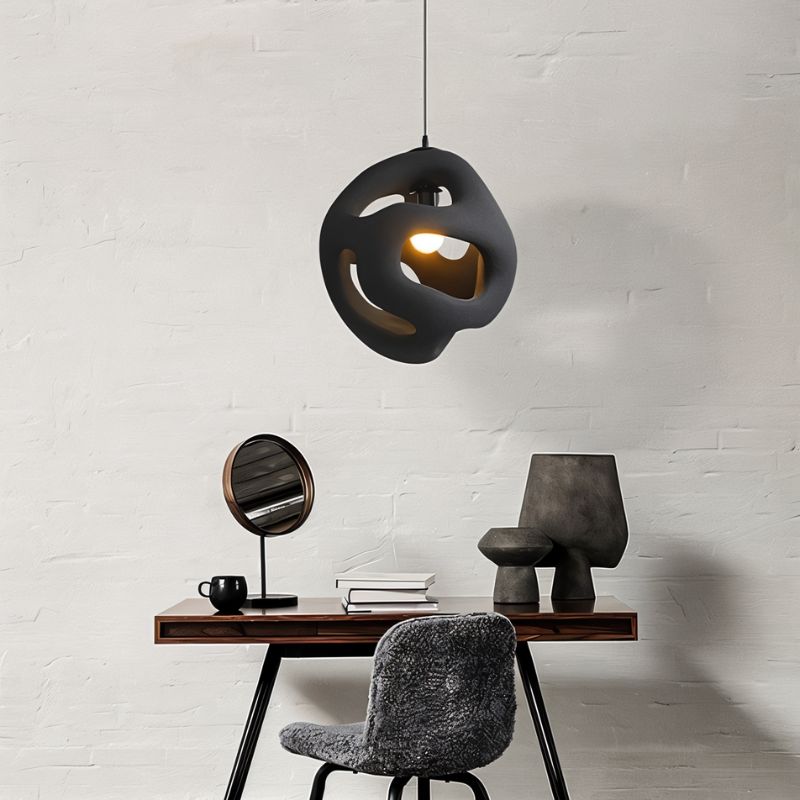 Entwine Metal Pendant Light, glow and light quality close up
