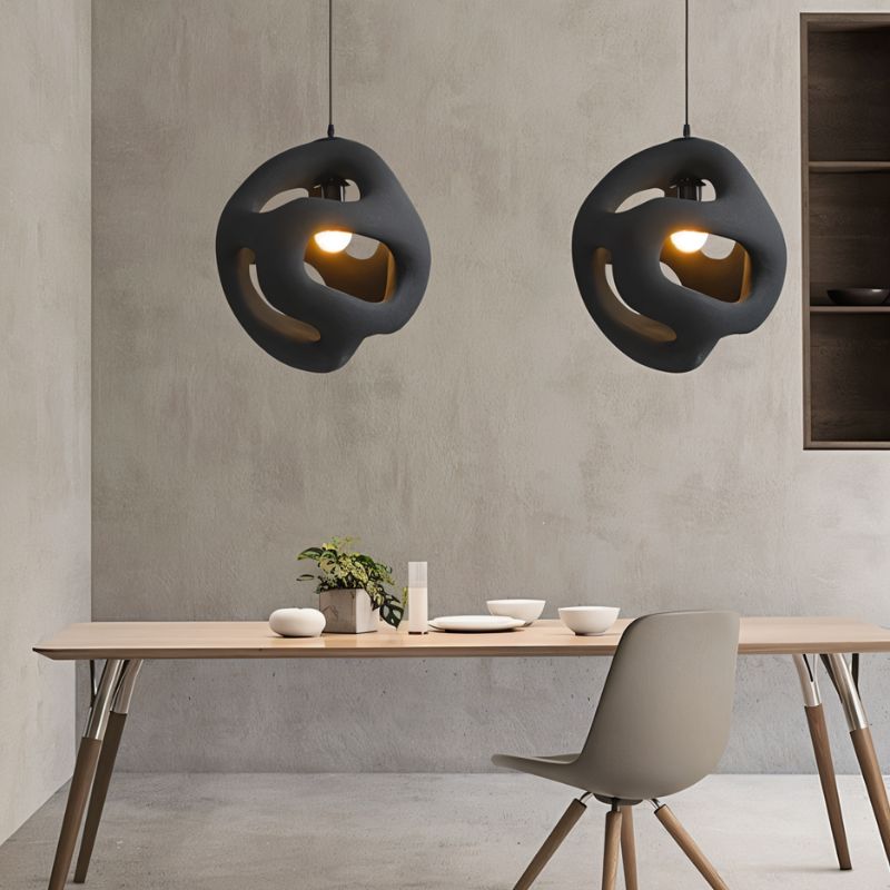 Entwine Metal Pendant Light, angled view showing the silhouette