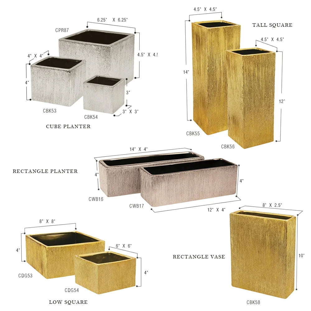 Etched Metallic Gold Collection, full range view