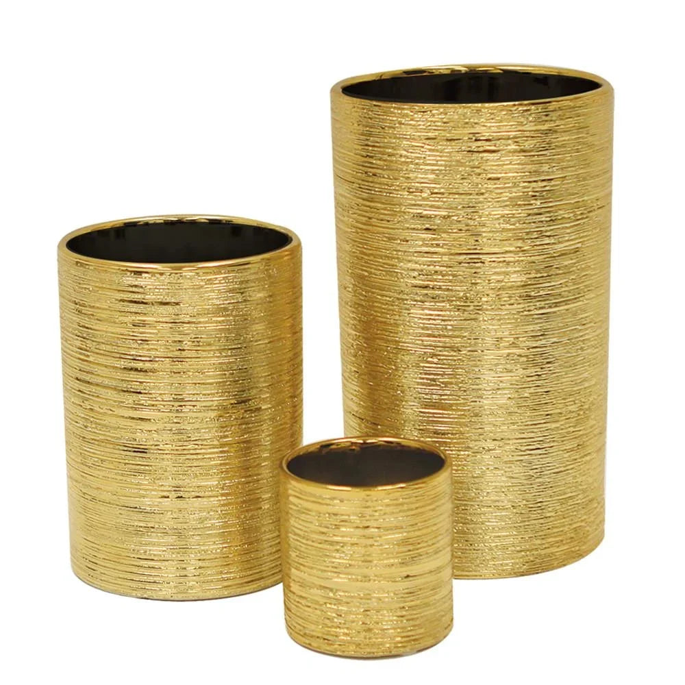 Etched Metallic Gold Collection, top down view
