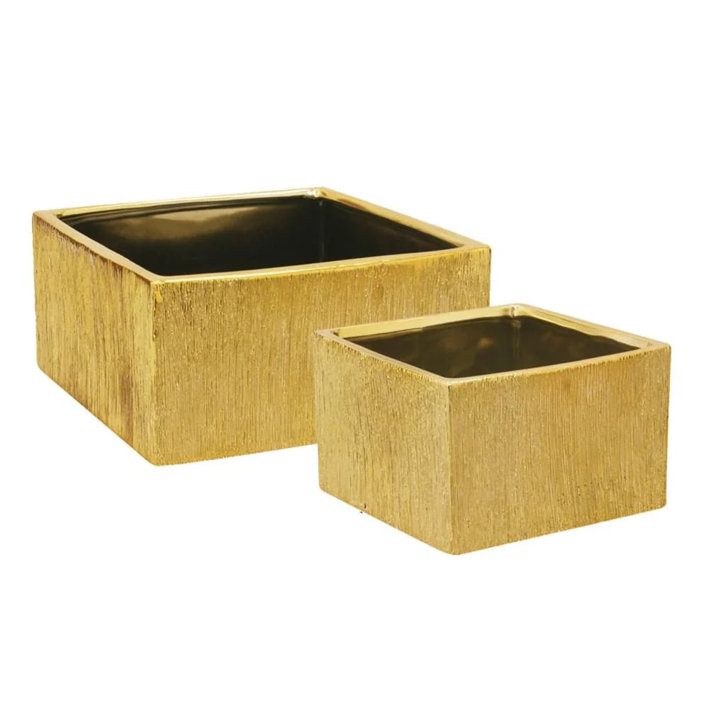 Etched Metallic Gold Collection, scale beside other pieces