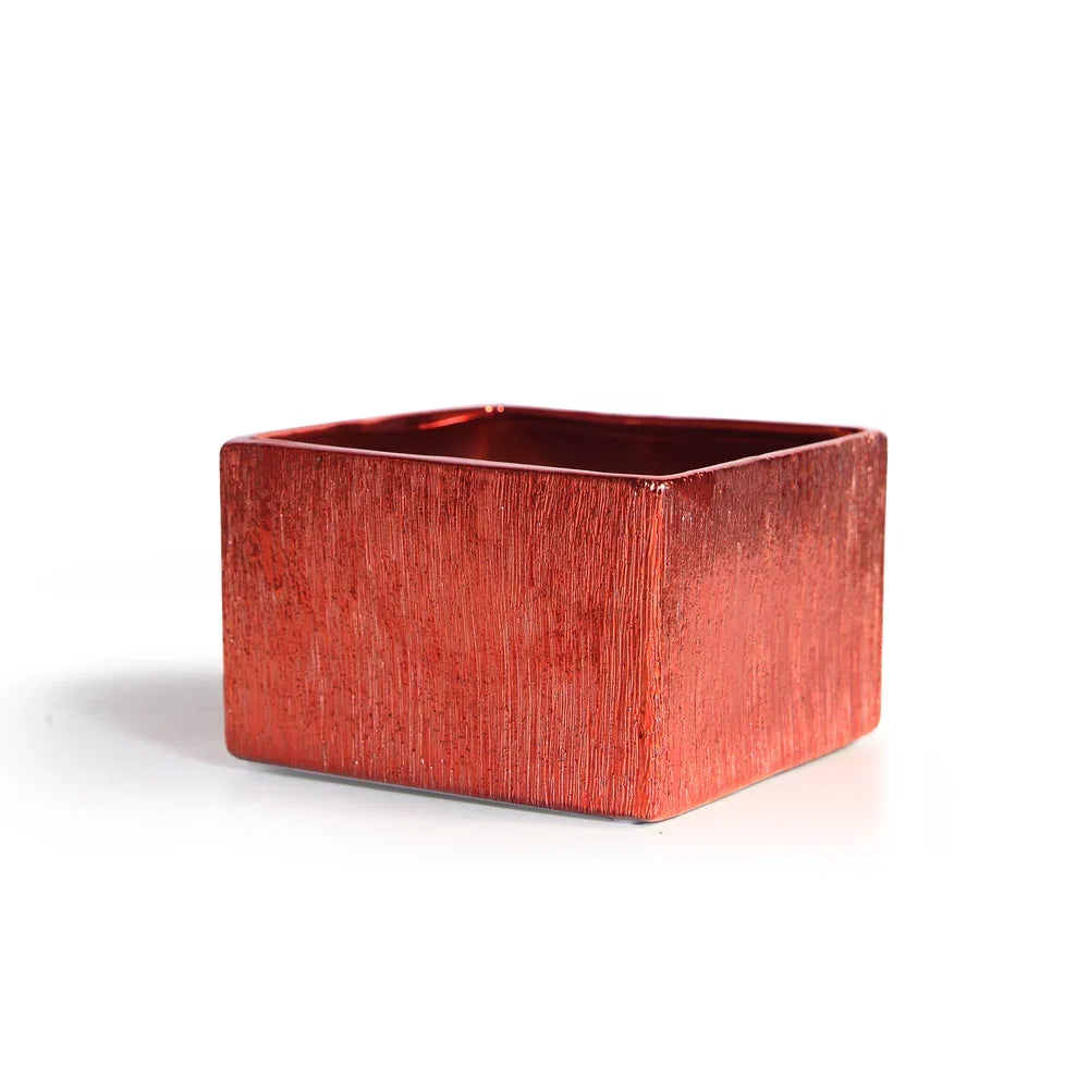 Etched Metallic Red Collection, grain and finish close up