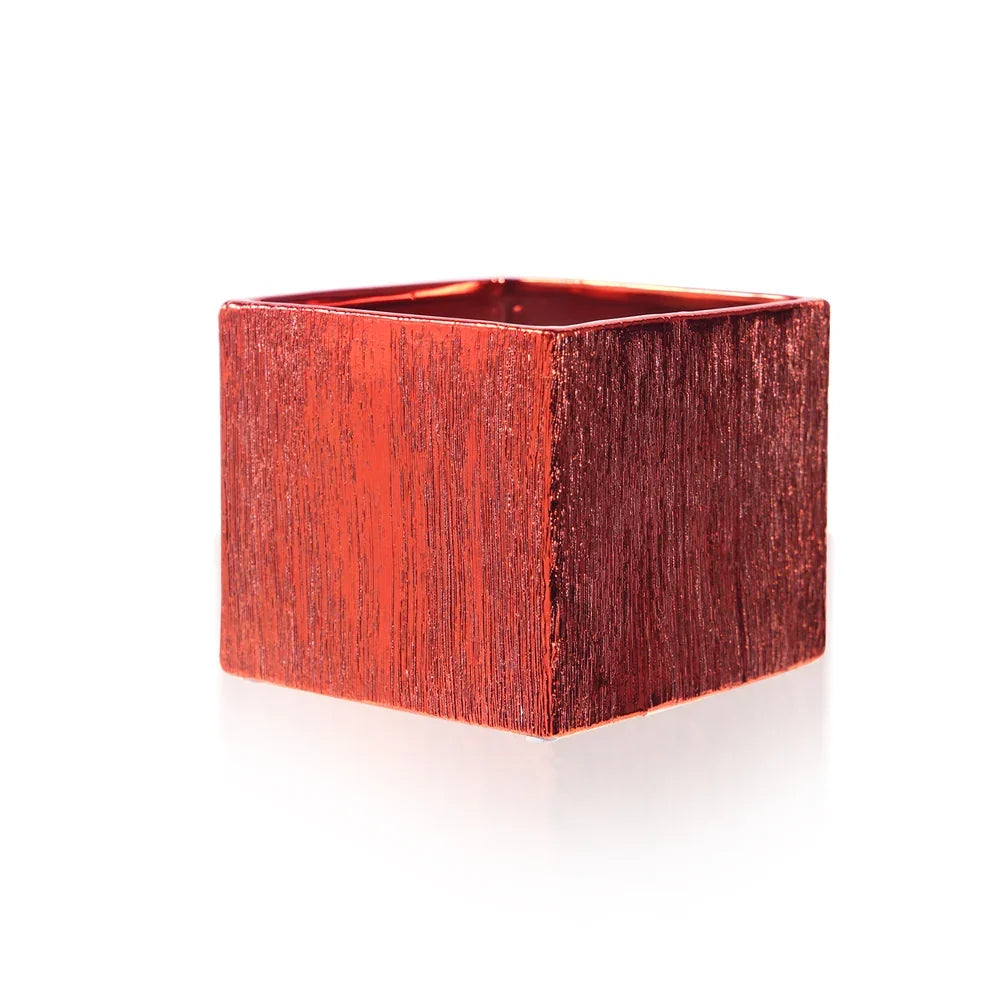 Etched Metallic Red Collection, top down view