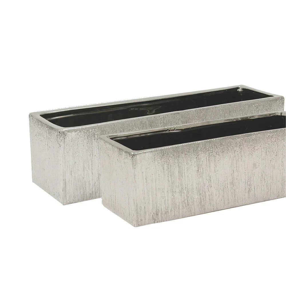 Etched Metallic Silver Collection, scale beside other pieces