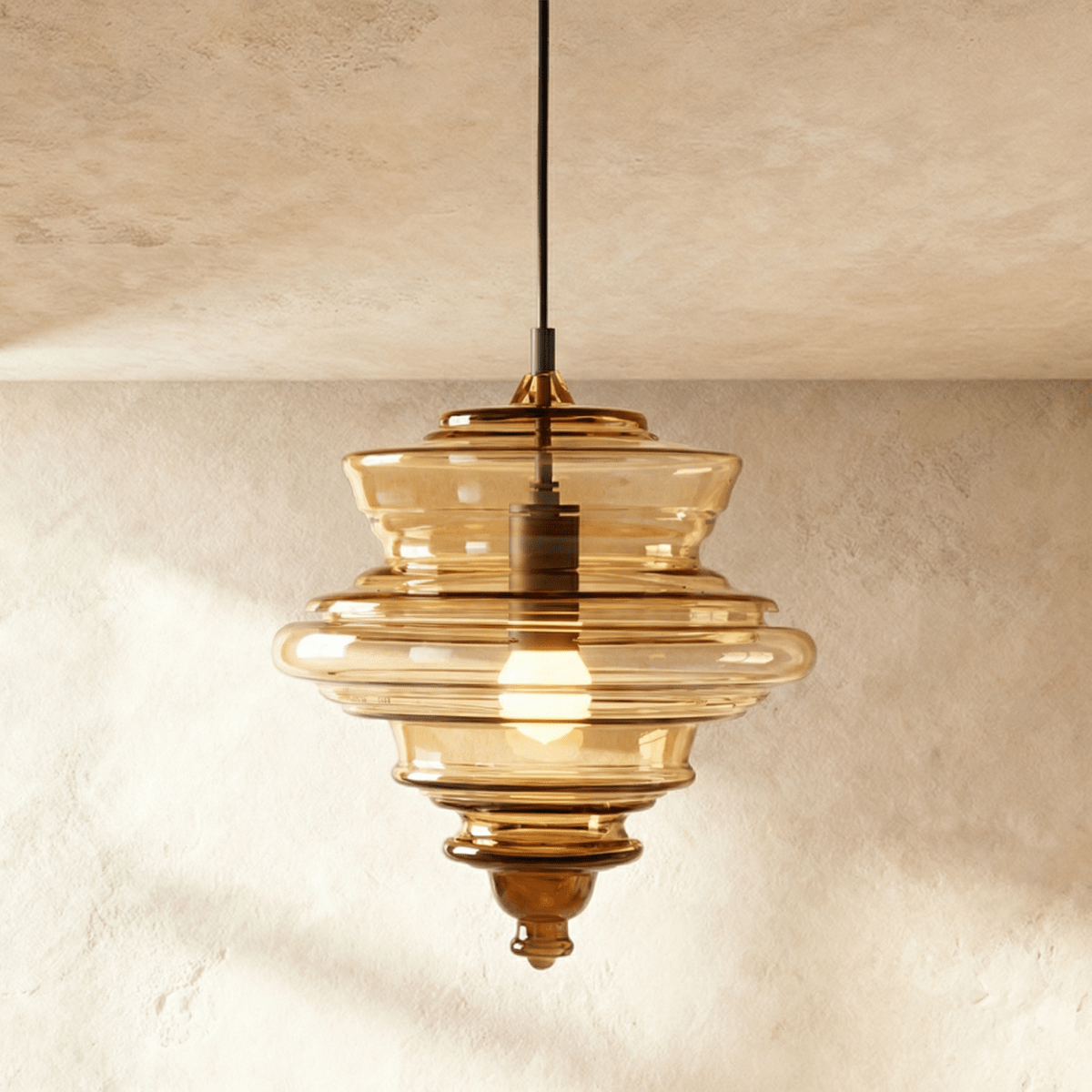 Fadl Metal Pendant Light, full fixture front view