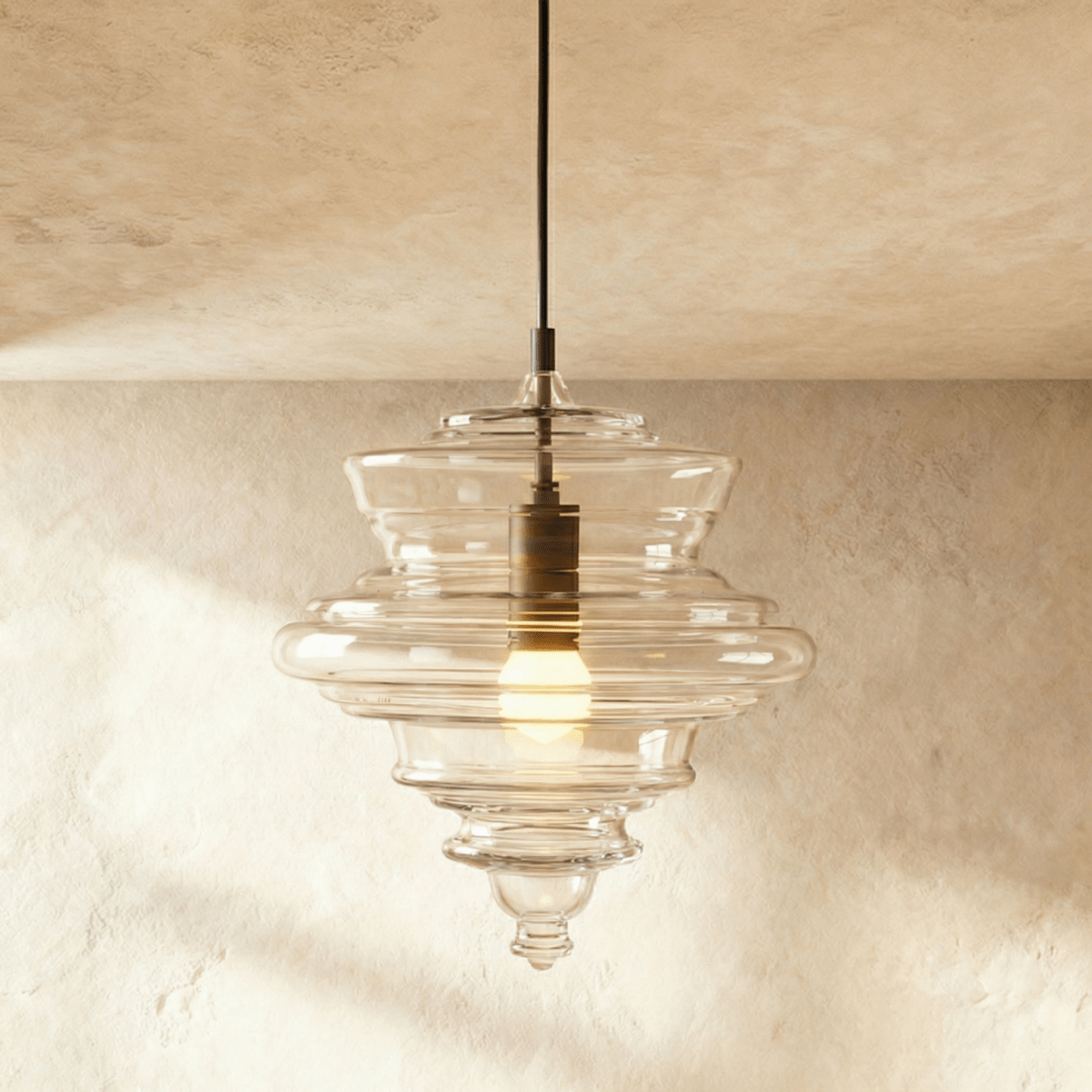Fadl Metal Pendant Light, shade and diffuser detail