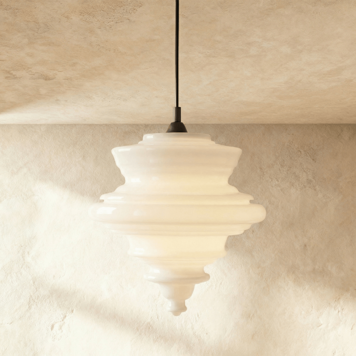 Fadl Metal Pendant Light, close up of the finish and material