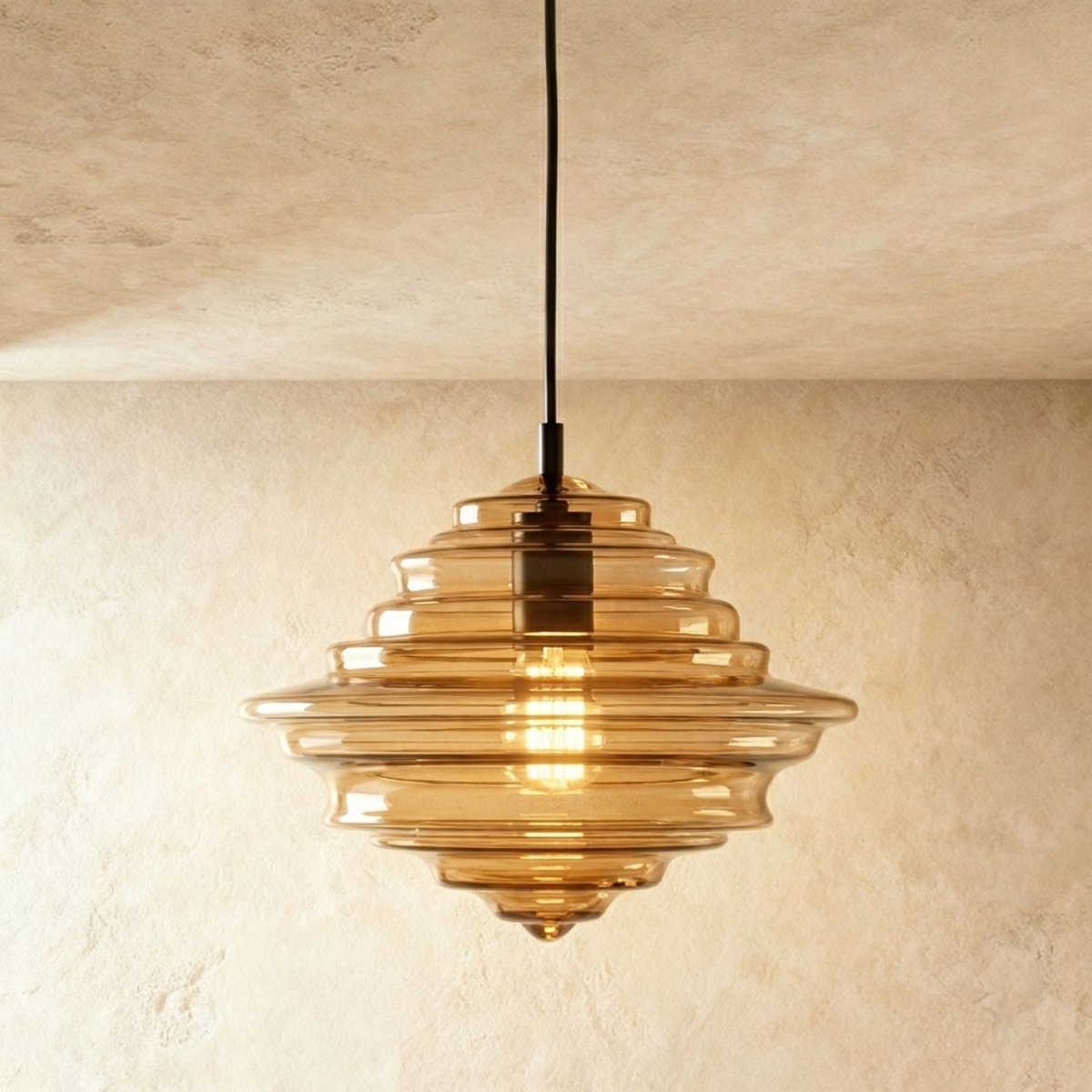 Fadl Metal Pendant Light, cord and ceiling canopy detail