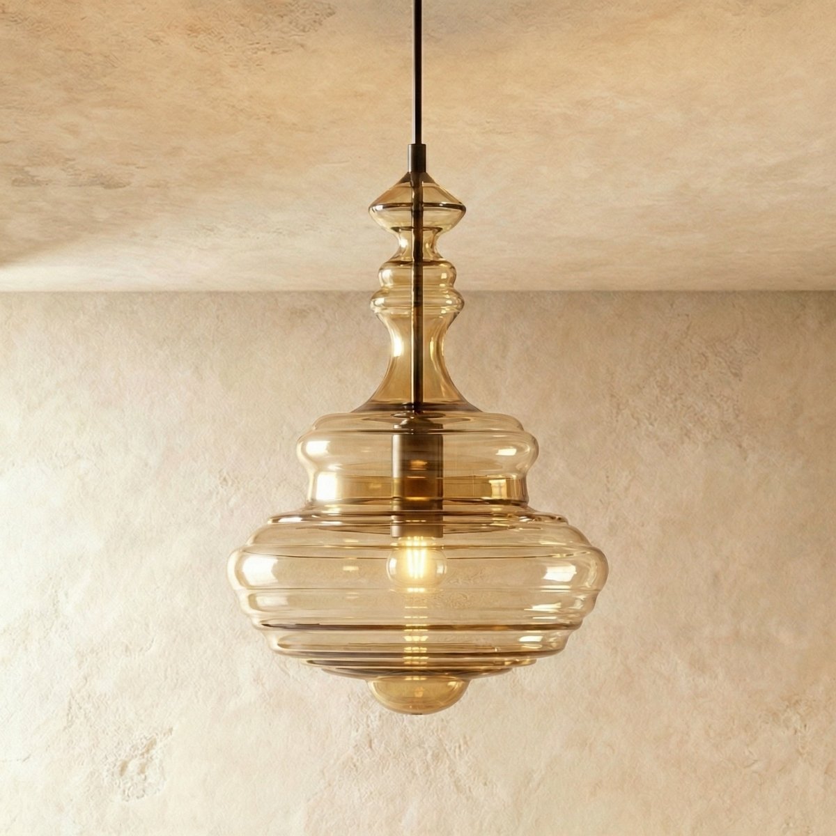 Fadl Metal Pendant Light, styled above a dining table