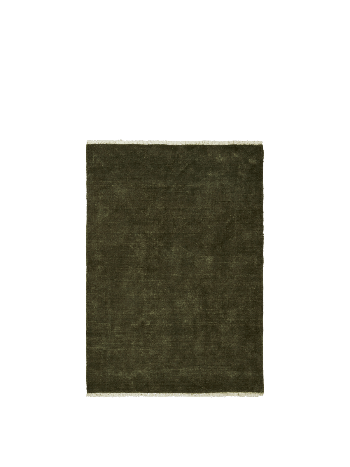Firth Jute Rug, Dark Olive, full rug laid flat