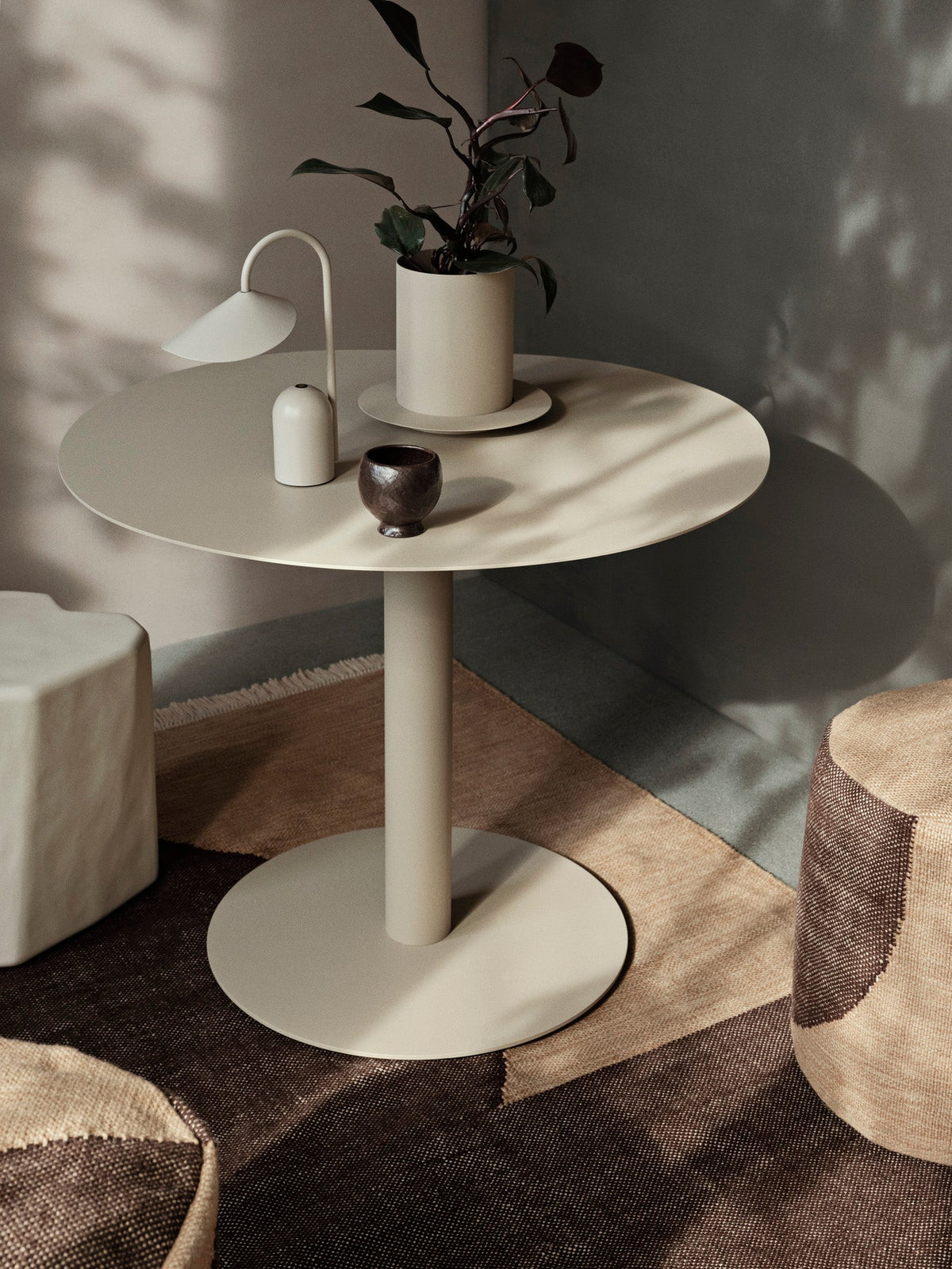 Forene Natural Fibre Rug, Tan/Chocolate, corner and edge detail