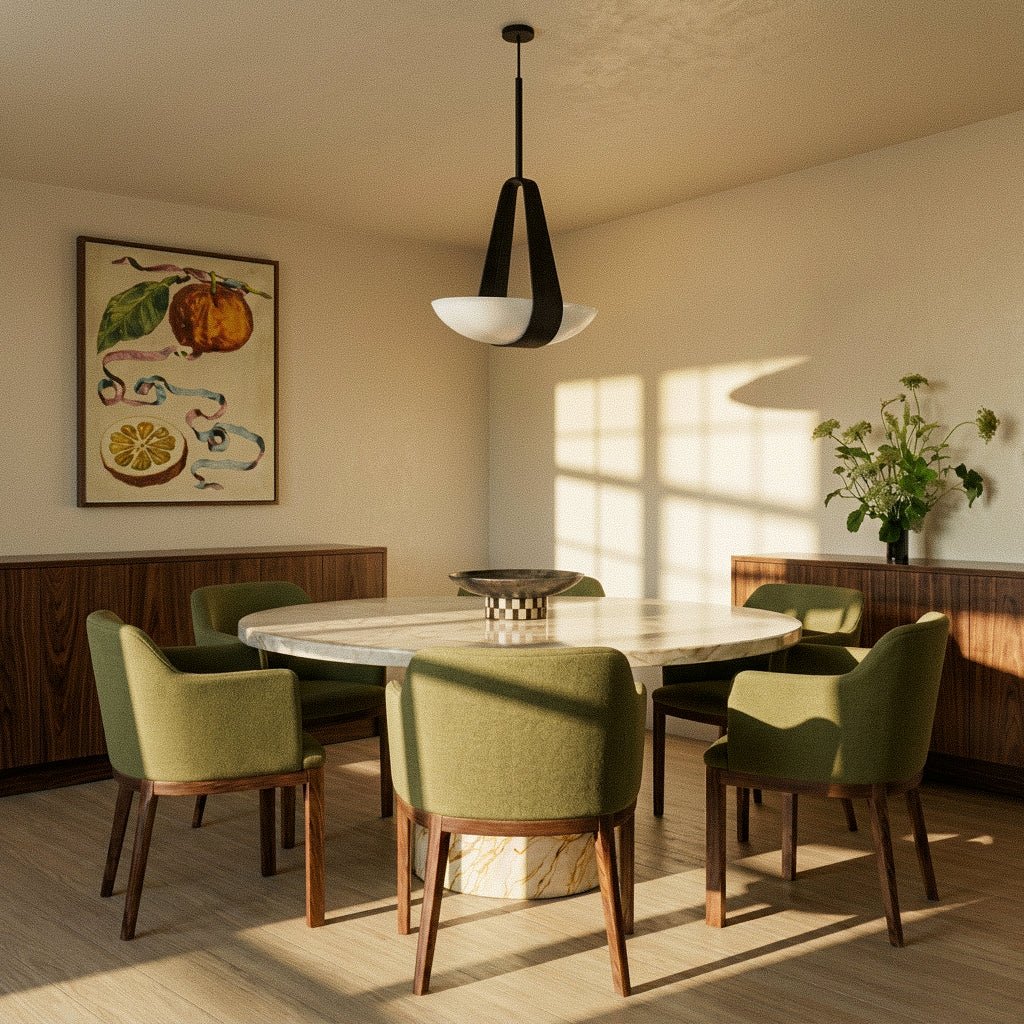 Fune Metal Pendant Light, top of the shade in detail