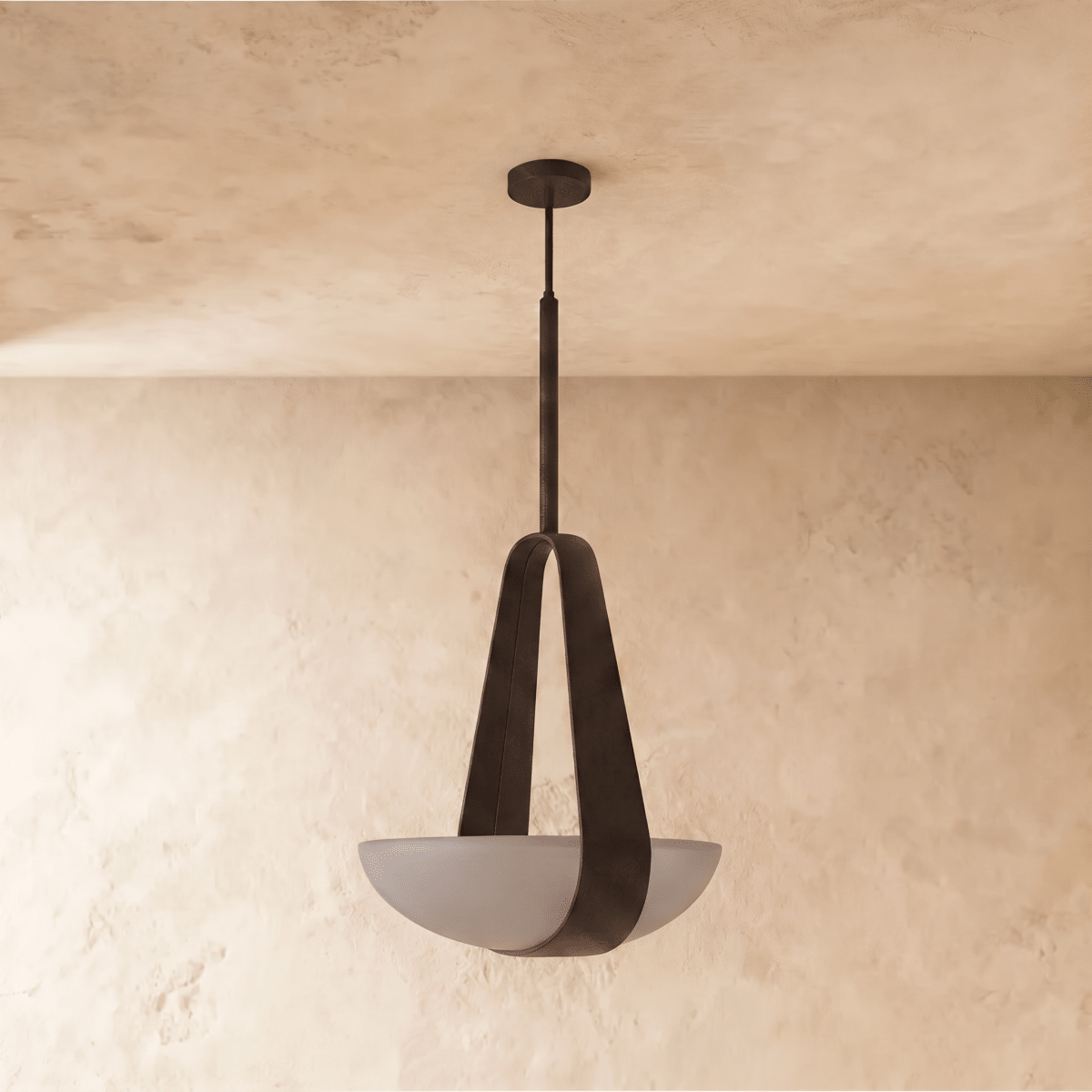 Fune Metal Pendant Light, shade and diffuser detail