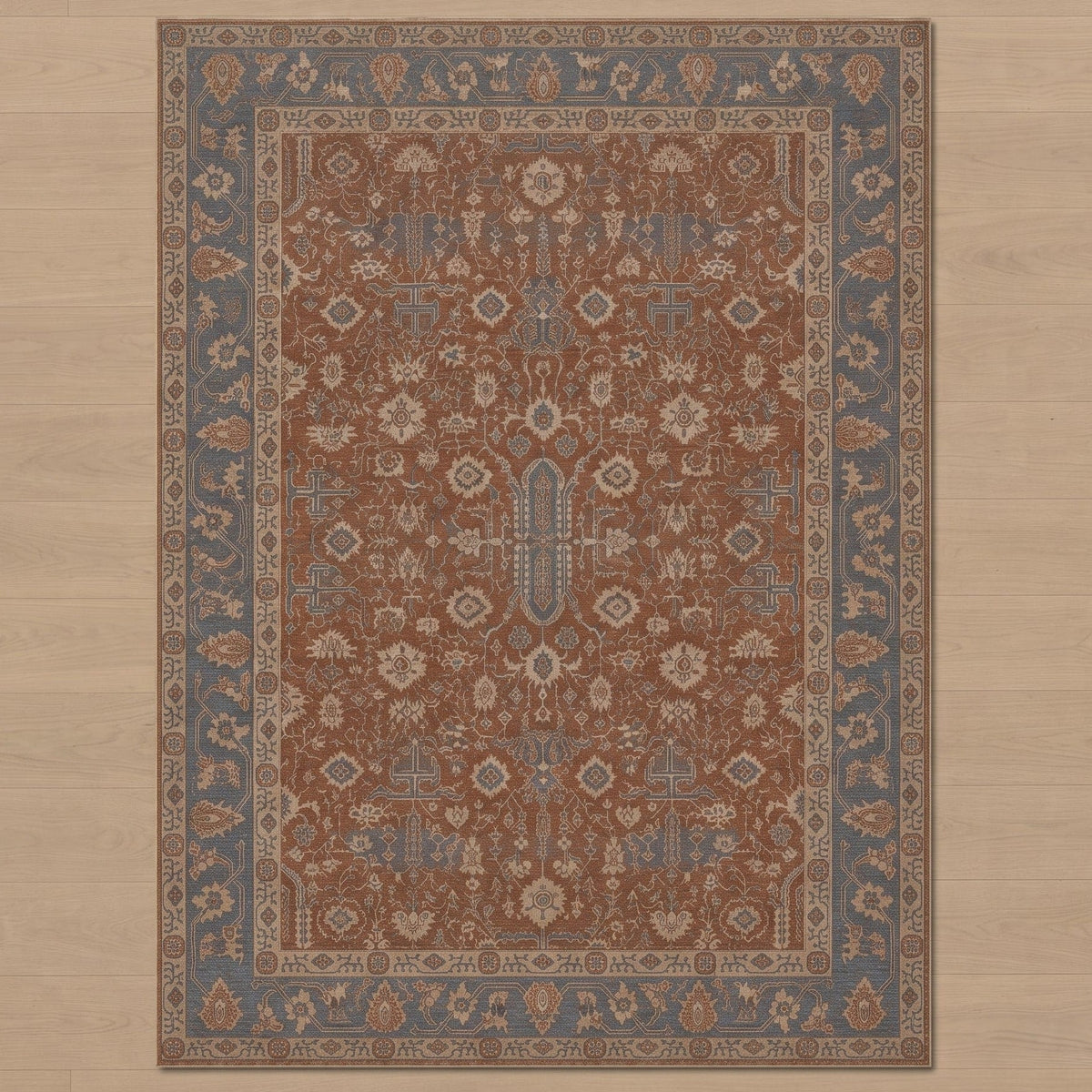 Heirloom Traditional Rug, full piece laid flat
