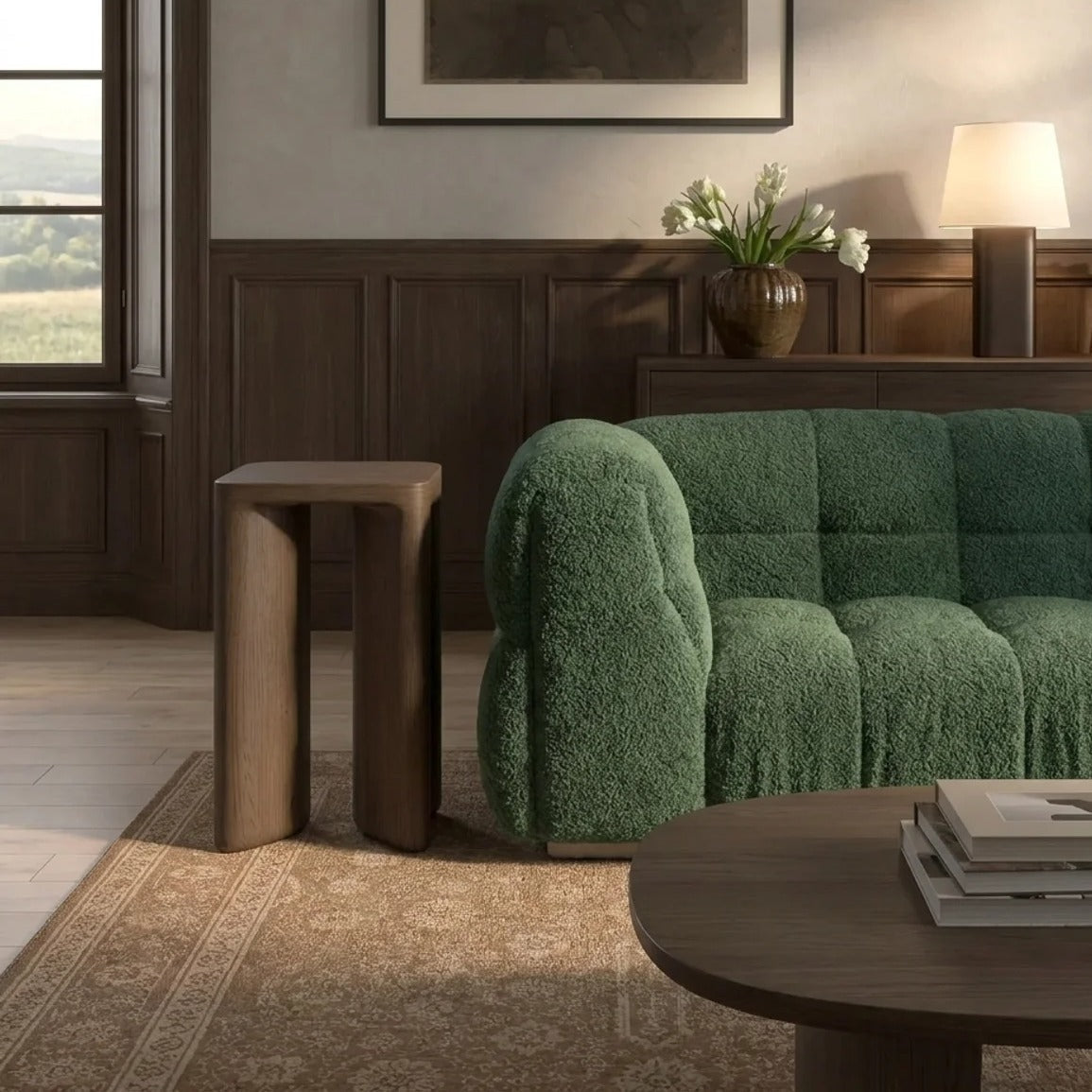 Heirloom Traditional Rug, corner and trim detail