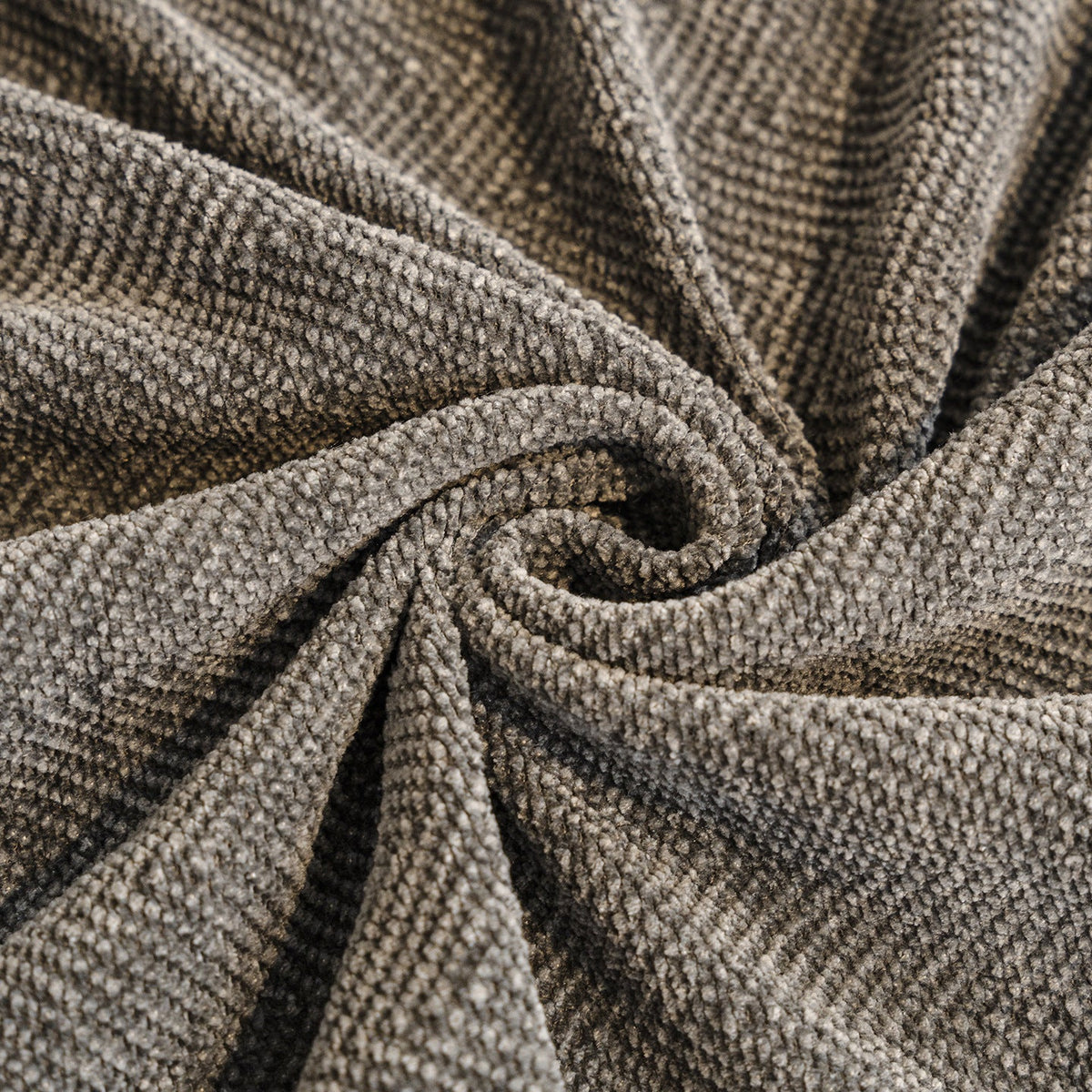 Herringbone Chenille Sofa Slipcover, folded detail