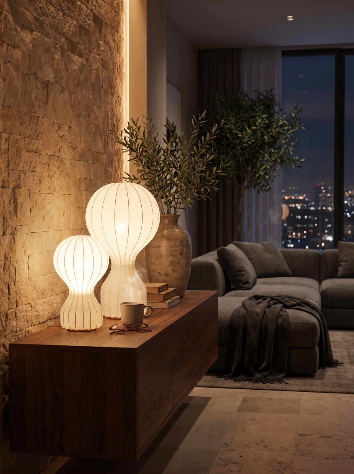 Andon Table Lamp Open Box lifestyle 1