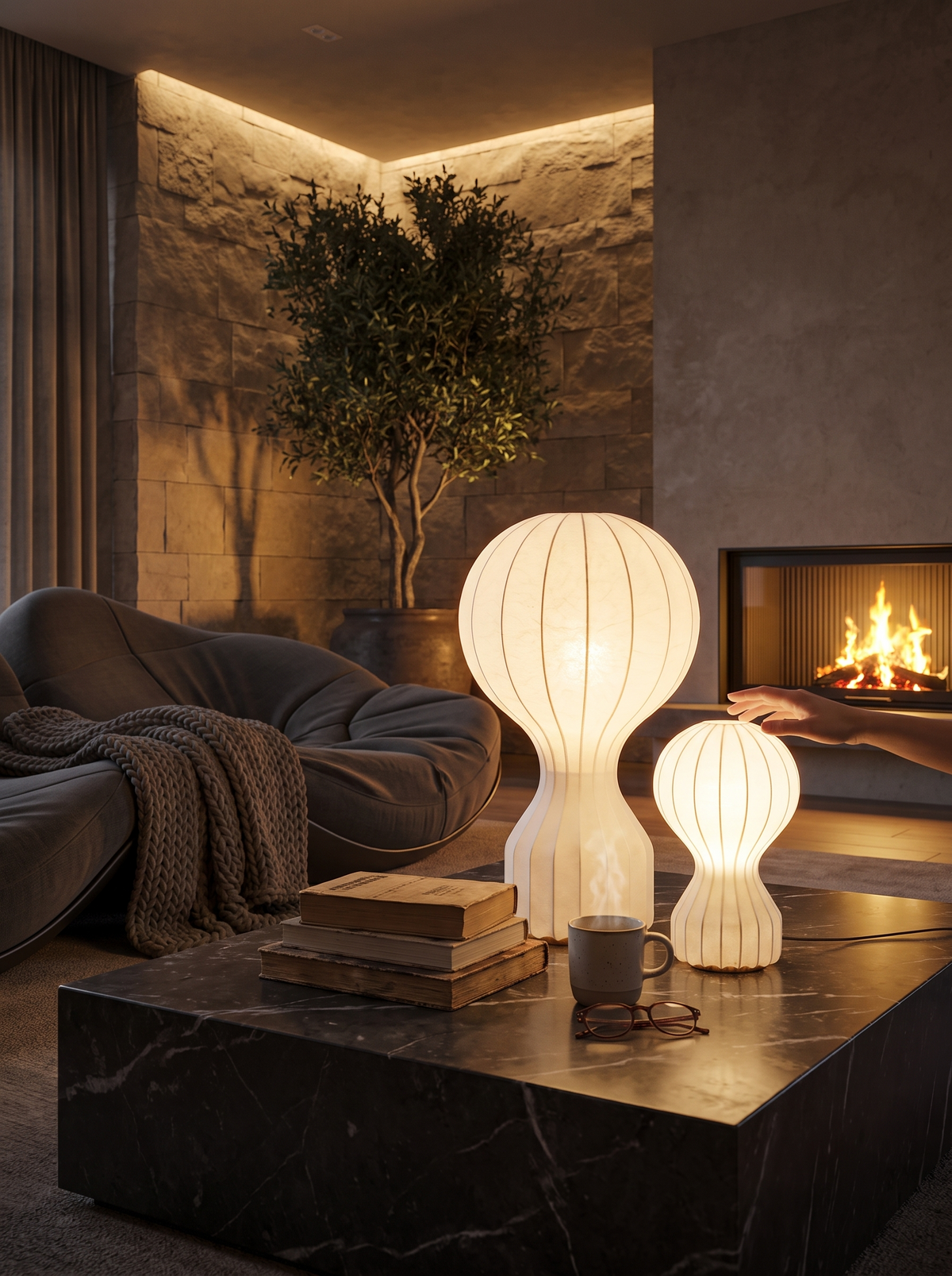 Andon Table Lamp Open Box lifestyle 3