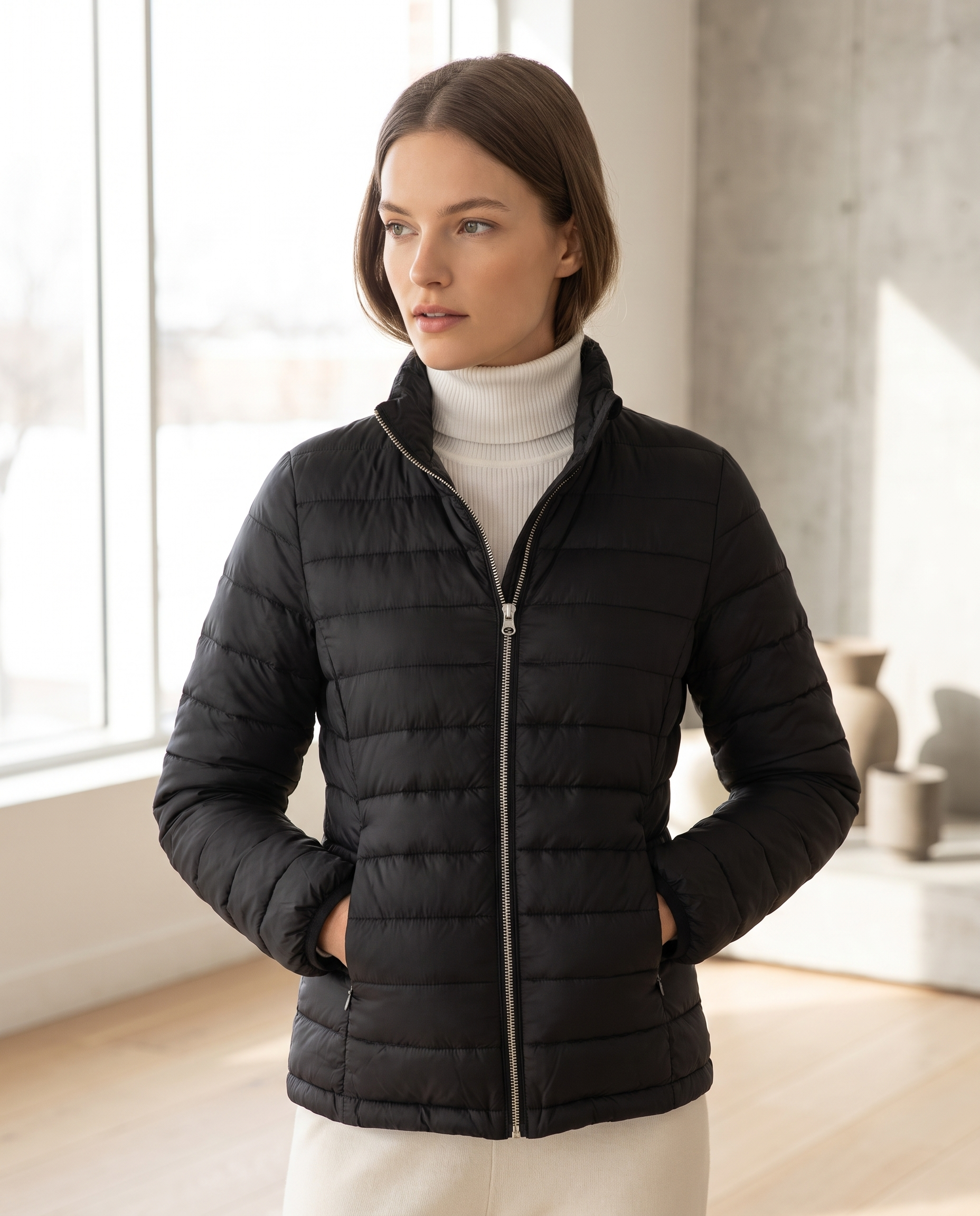 Lightweight Quilted Packable Down Jacket