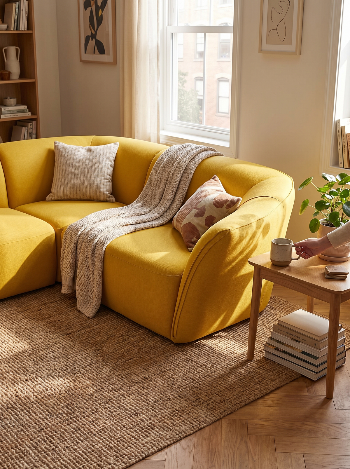 Modular Corner 1 Seater Sofa PETALS corner piece lifestyle