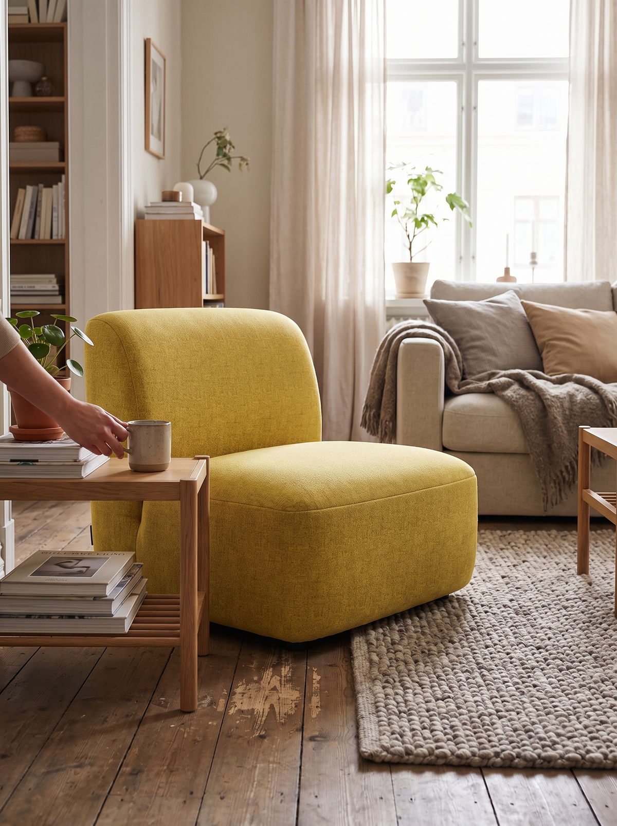 Modular Armless 1 Seater Sofa PETALS lounge setting lifestyle