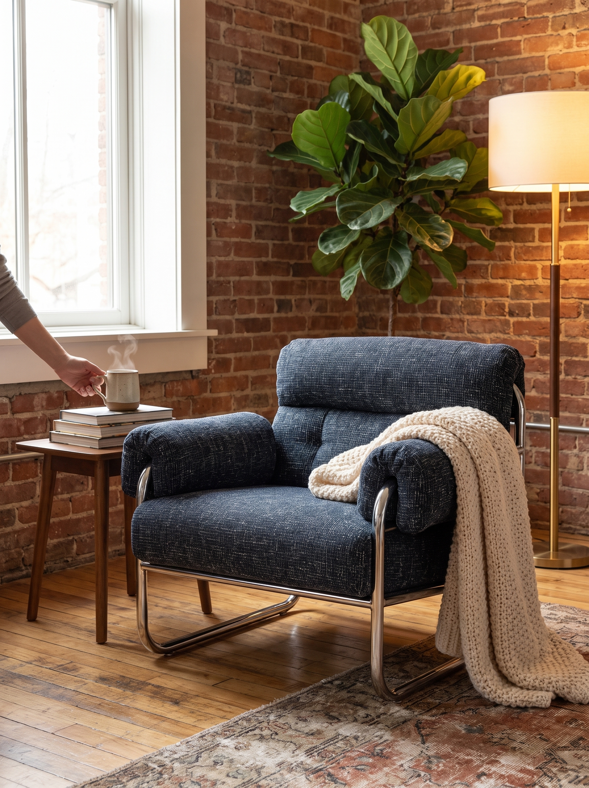 Bauhaus Mix Weave 1 Seater Sofa BECCA cozy corner lifestyle