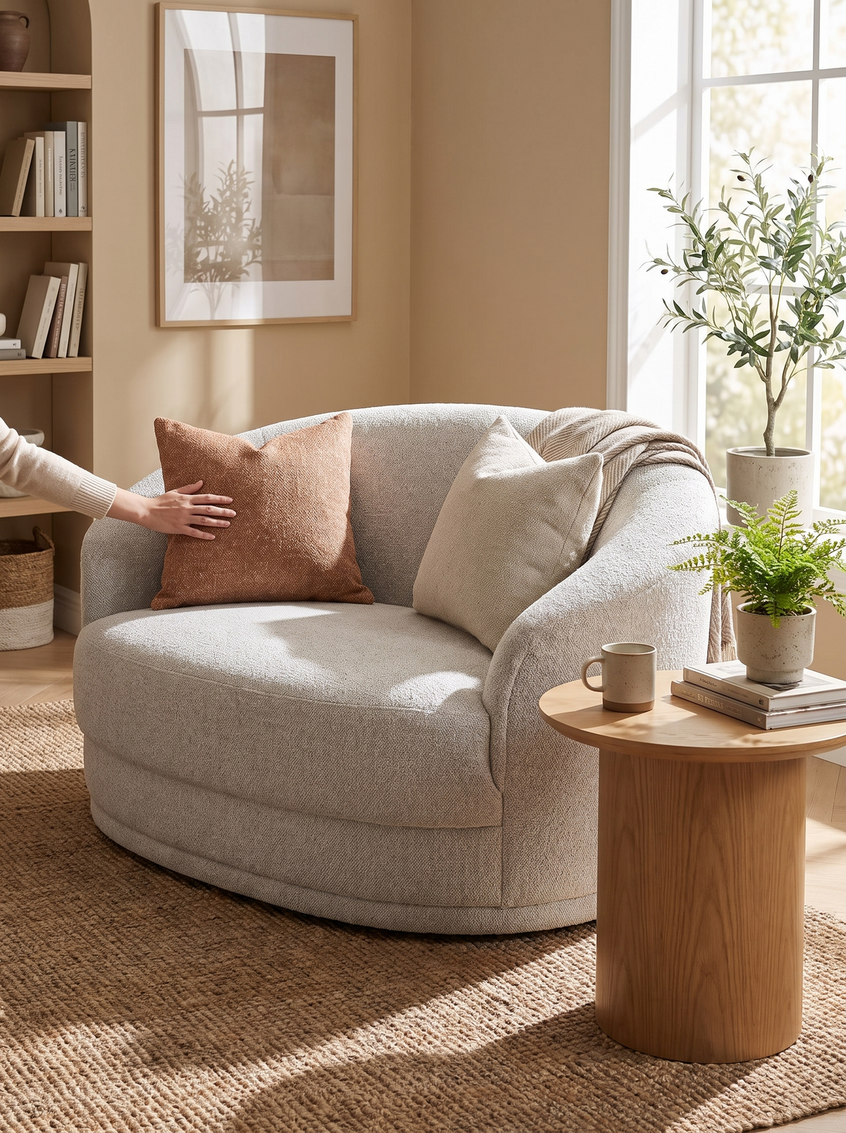 CURVA corner sofa curved corner lifestyle