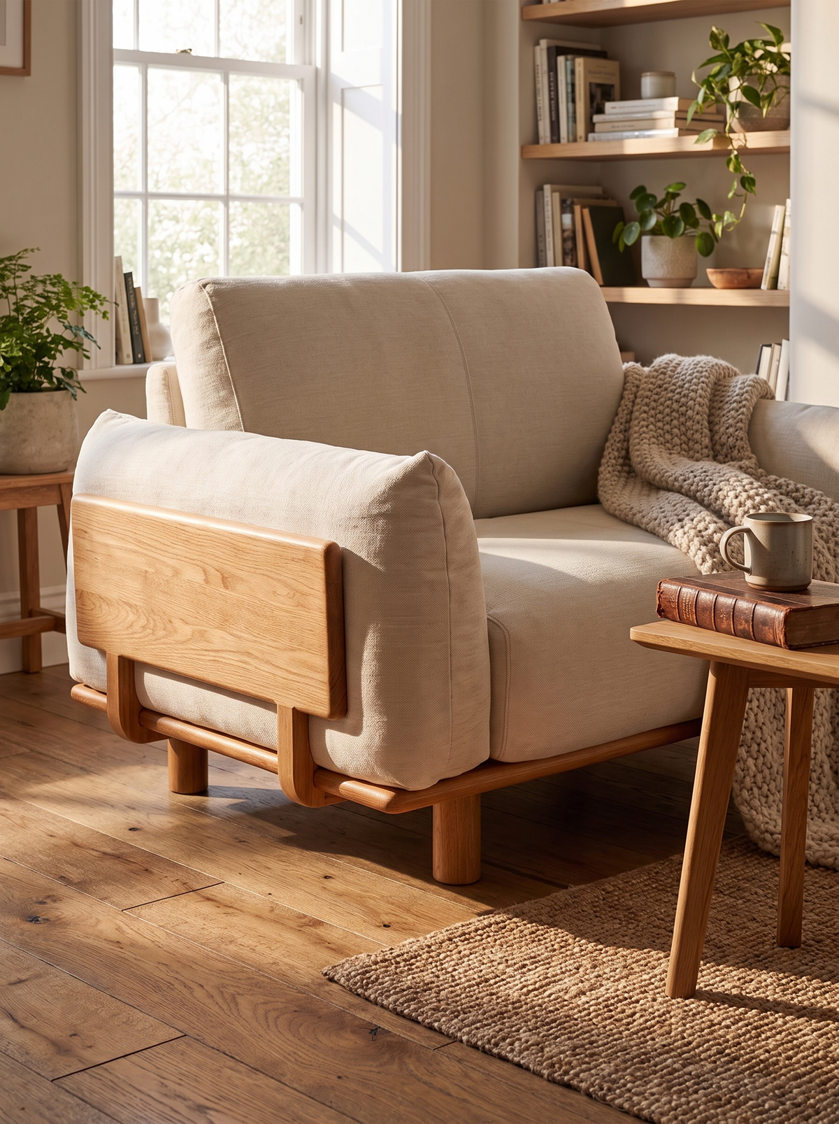 BESSEN sofa solid wood support lifestyle