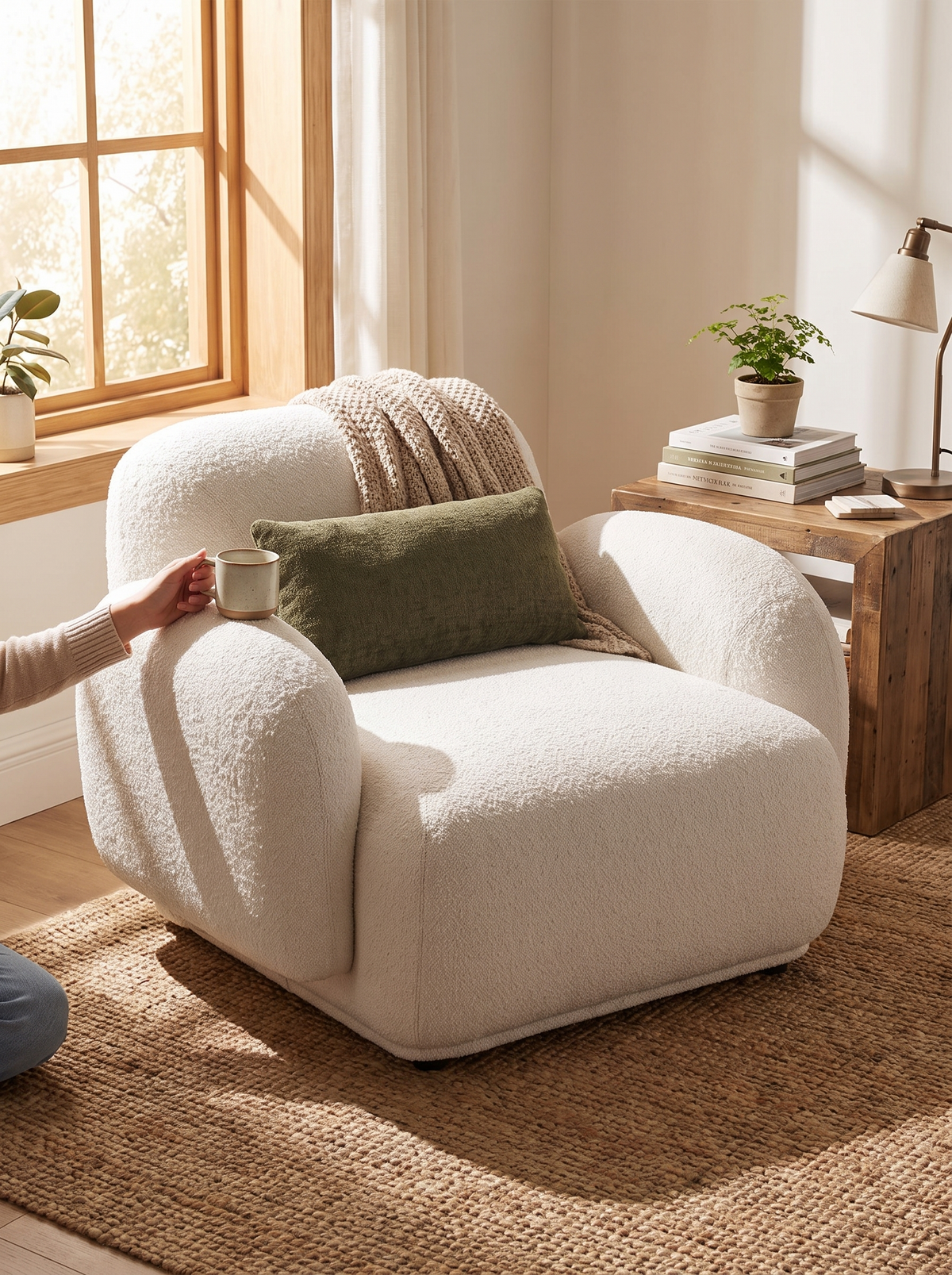 PLUUM armchair curves snuggle lifestyle