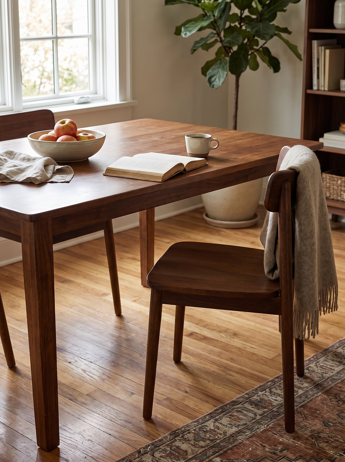 GREEN japandi walnut dining chair craft lifestyle