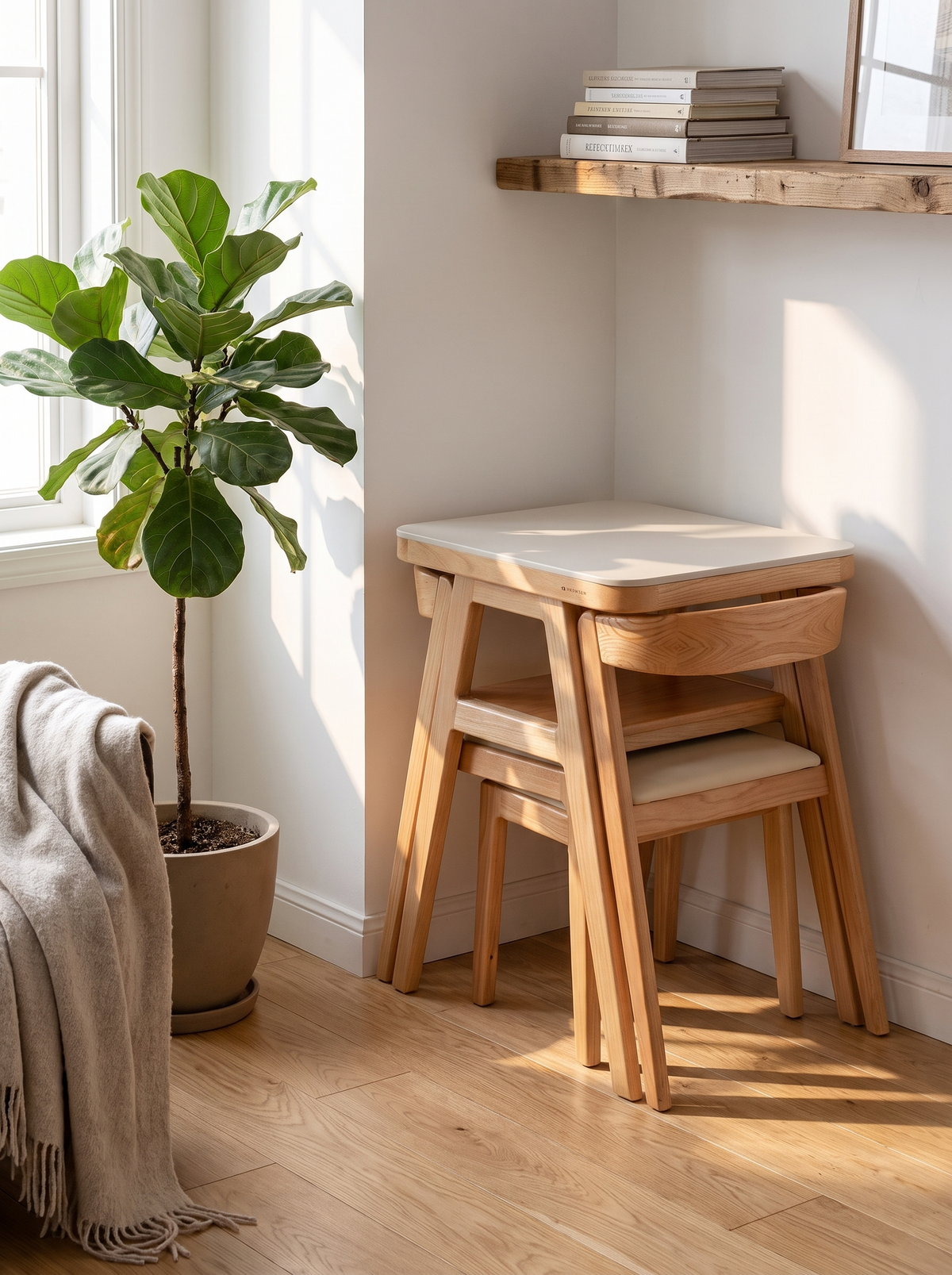 NOKI stackable table set stacked away lifestyle