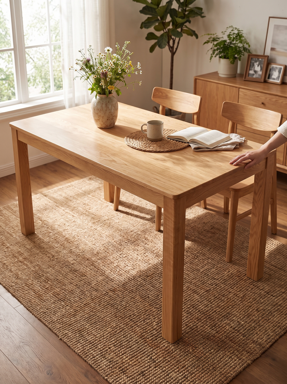 ELM dining table natural oak lifestyle