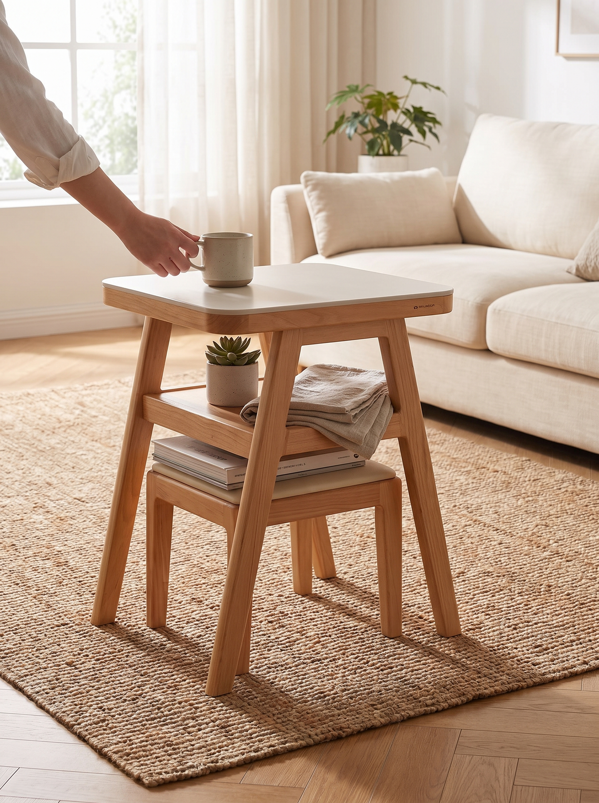 NOKI stackable table set three tables lifestyle