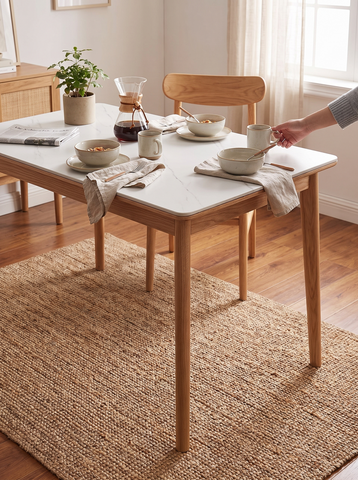 JADEN dining table oak structure lifestyle