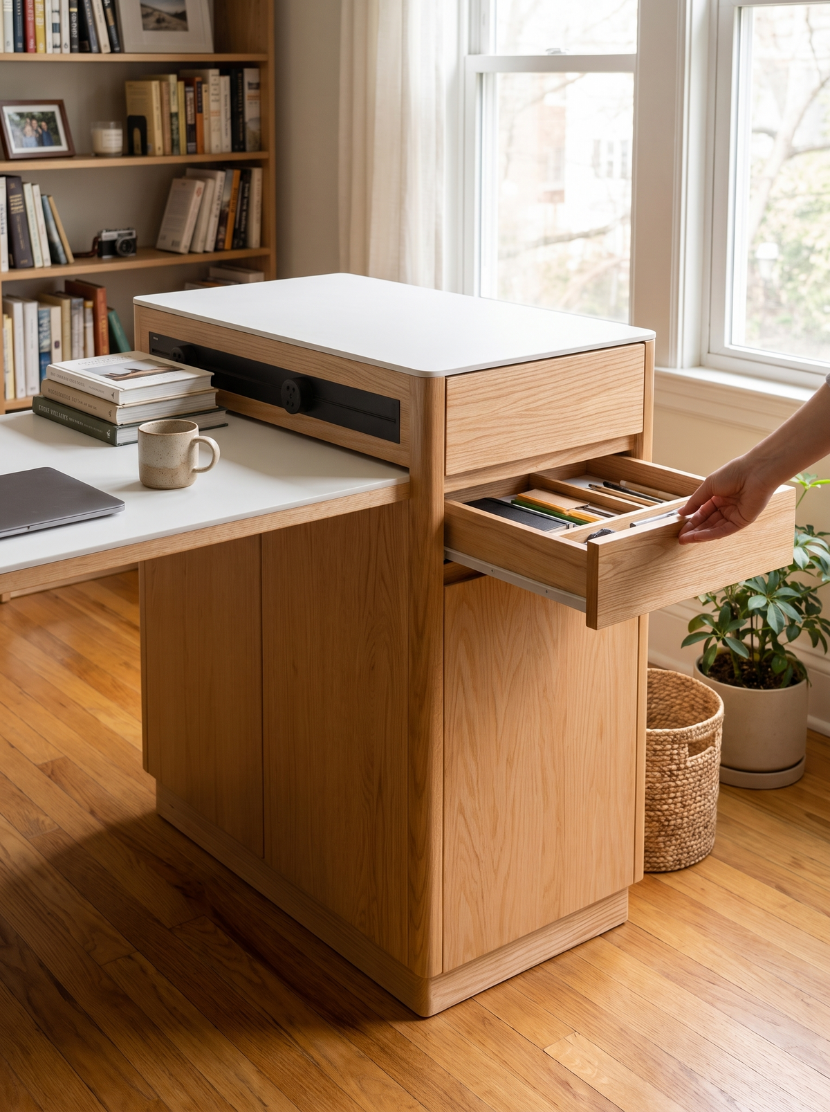 FLEXA island table cabinet storage lifestyle