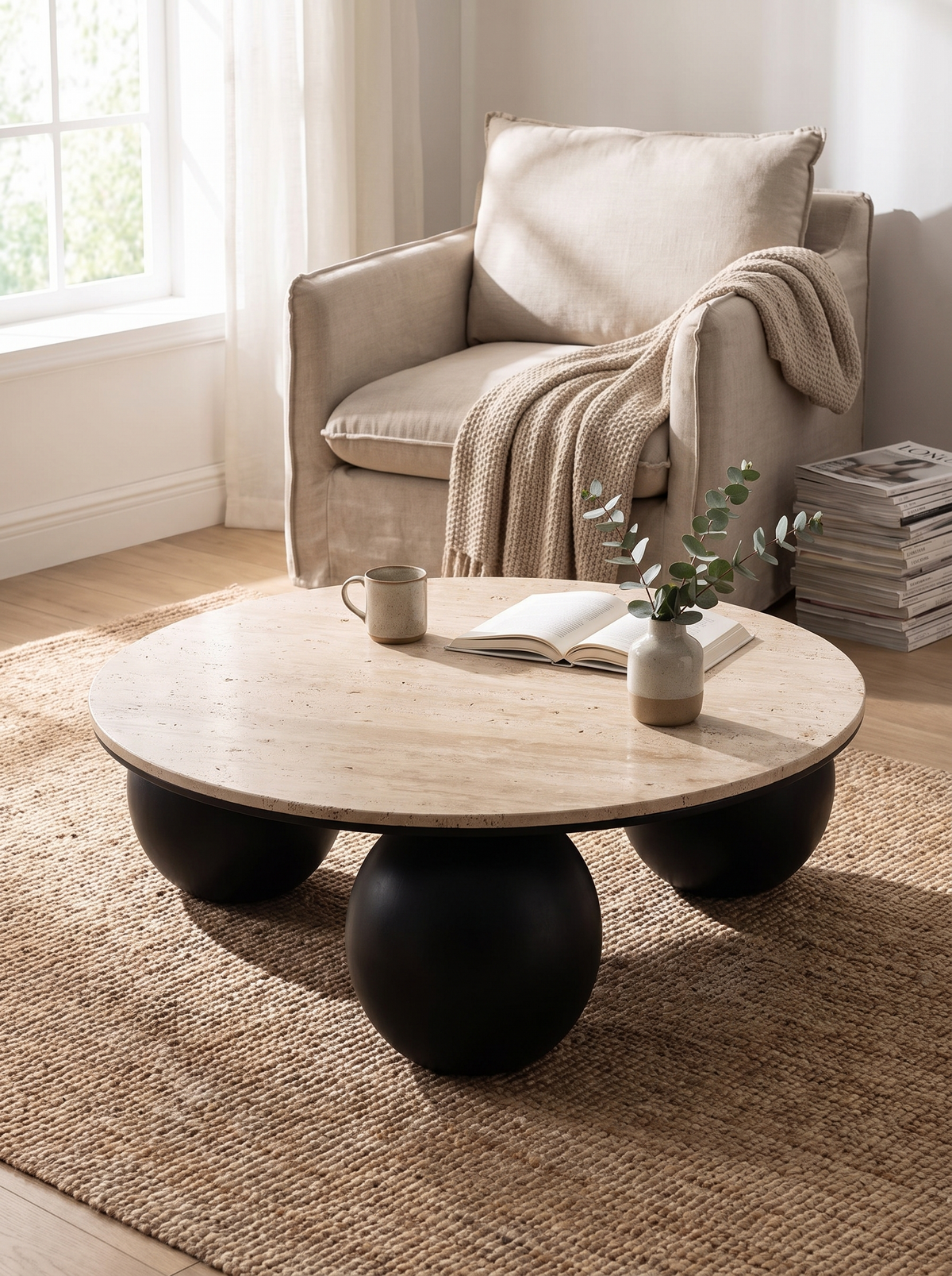 MUCKETY coffee table black frame lifestyle