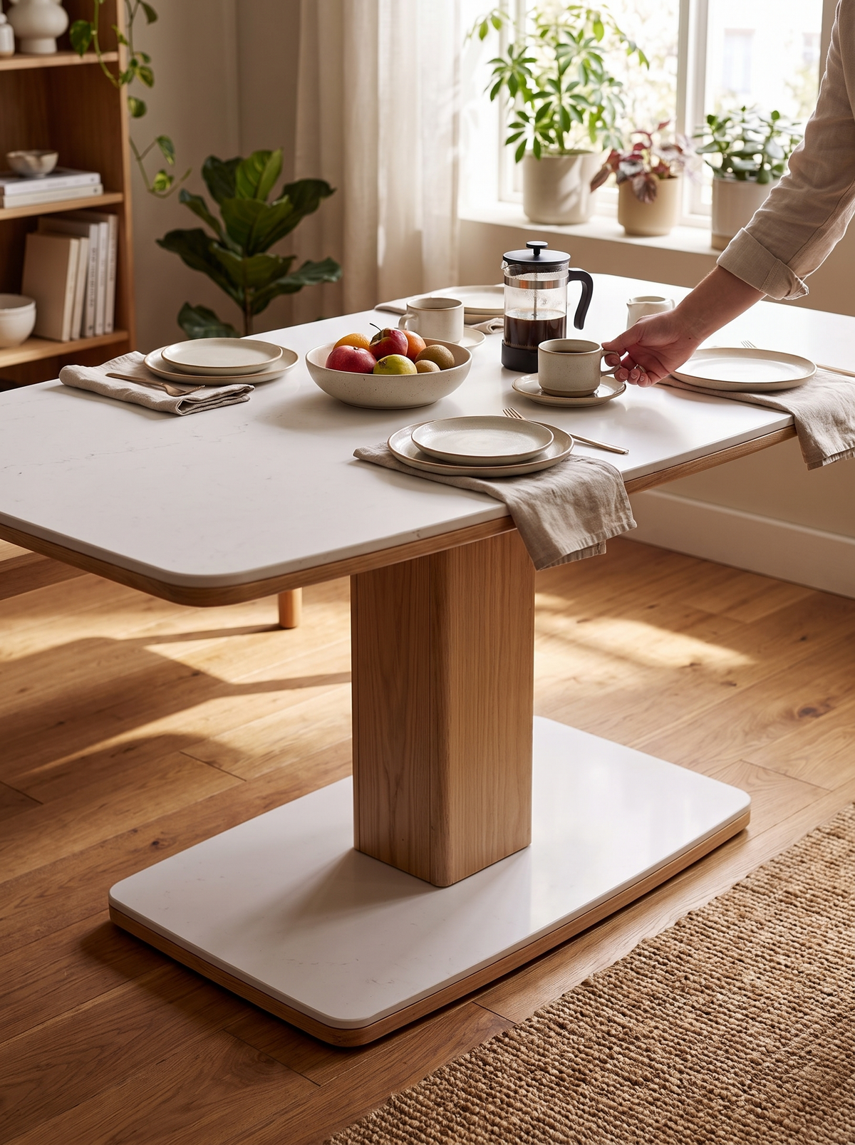 LINO coffee table stone and oak lifestyle
