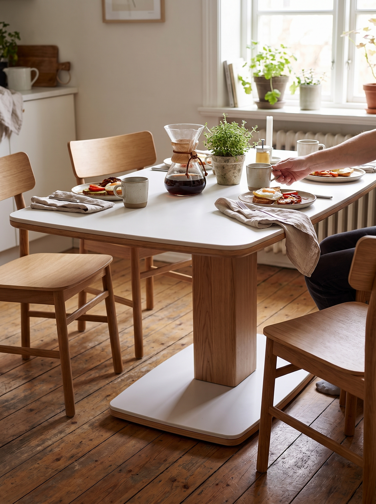 LINO coffee table height adjustment lifestyle