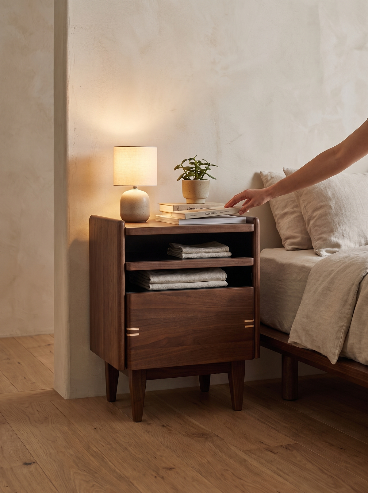 DUSK japandi side table in a calm room