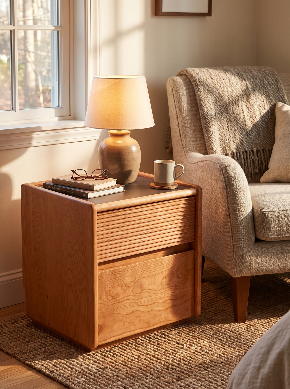 AURIA side table beside an armchair