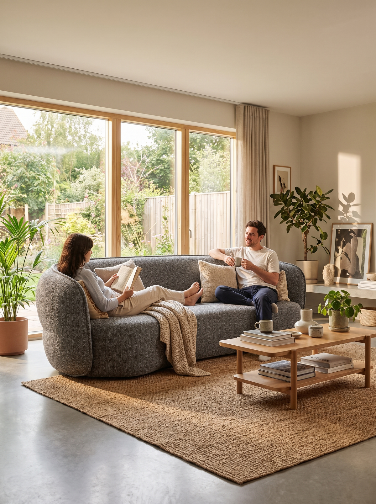 POD curved sofa modular layout