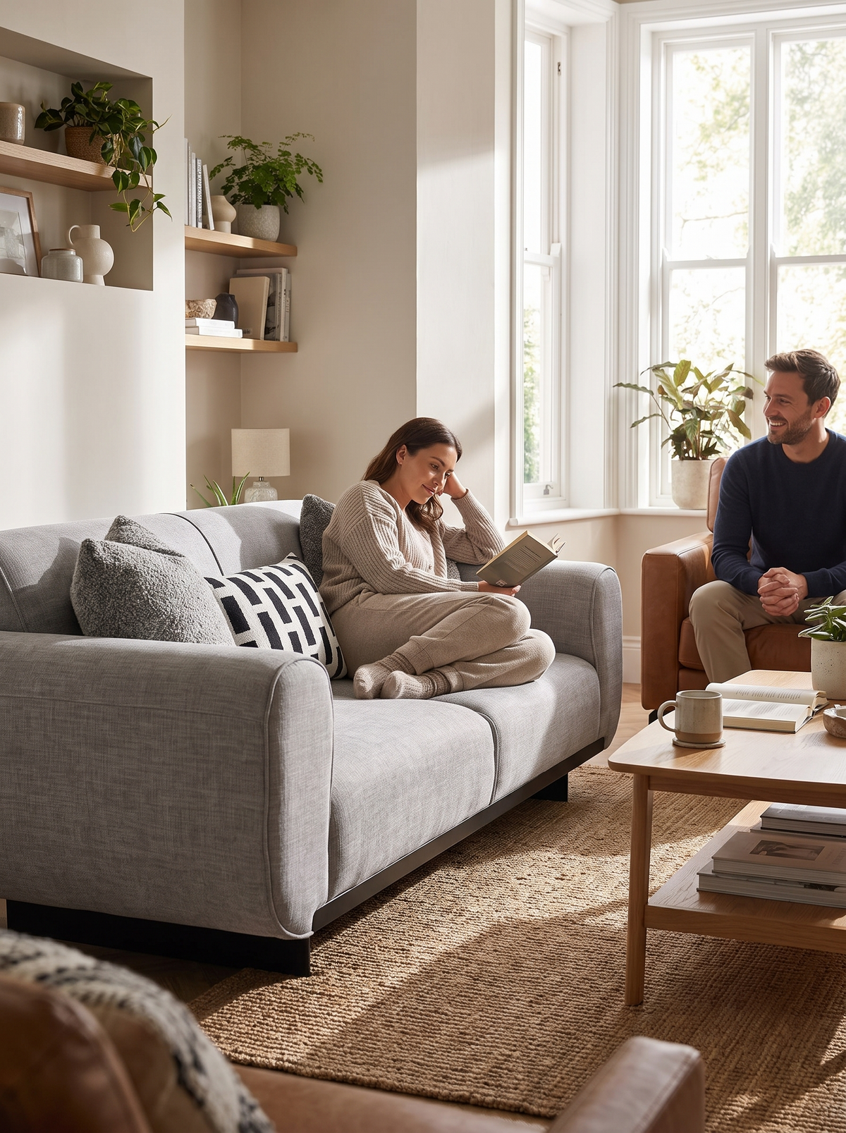 GRIDDY structured soft sofa